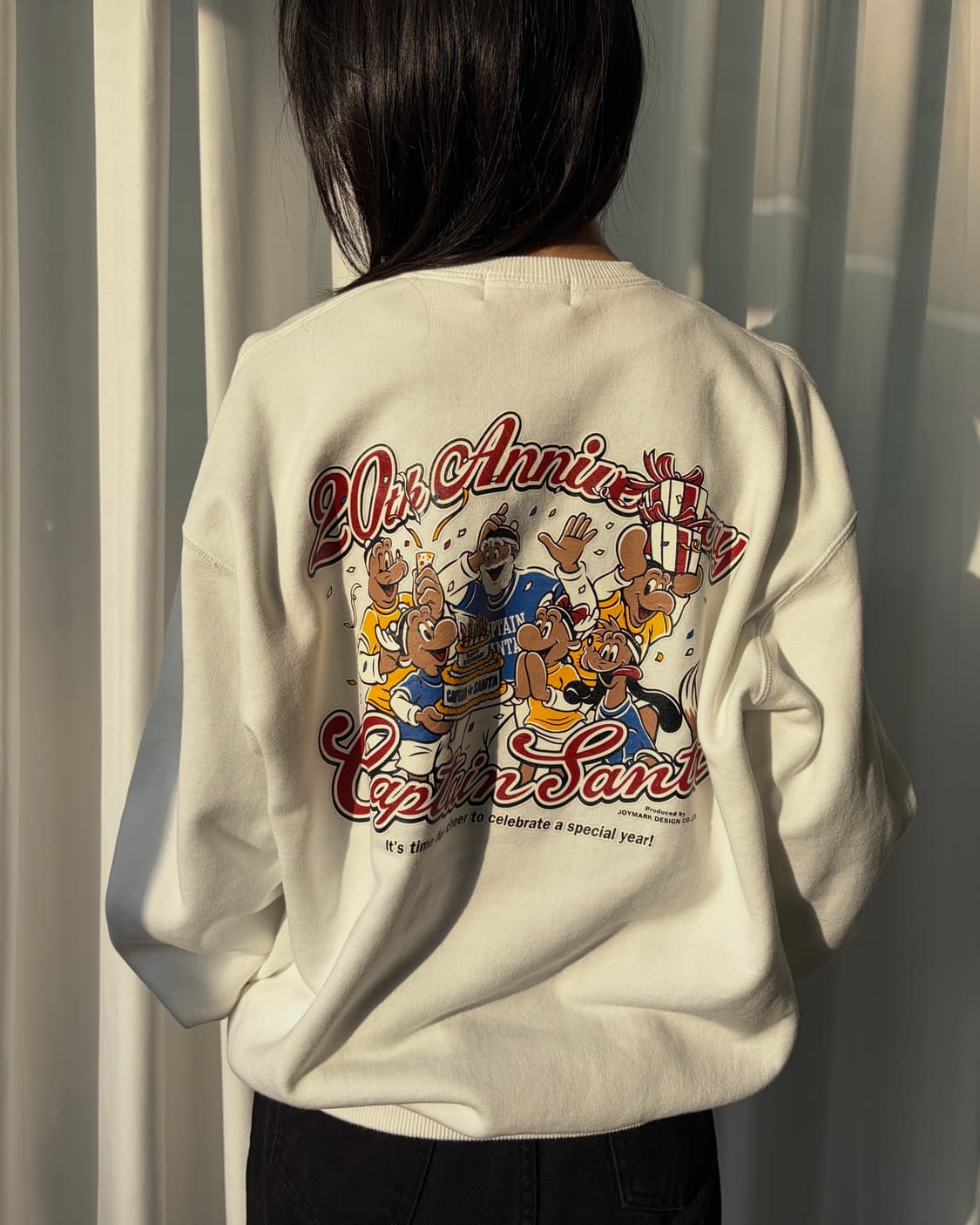 [L]캡틴산타 20주년 프린팅 화이트 맨투맨 상품이미지2