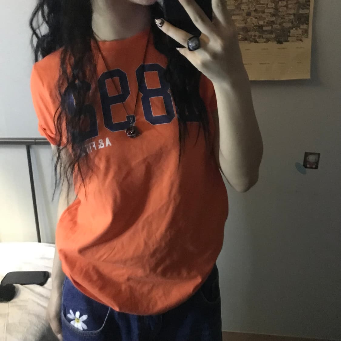 Abercrombie 아베크롬비 오렌지 반팔티 상품이미지1