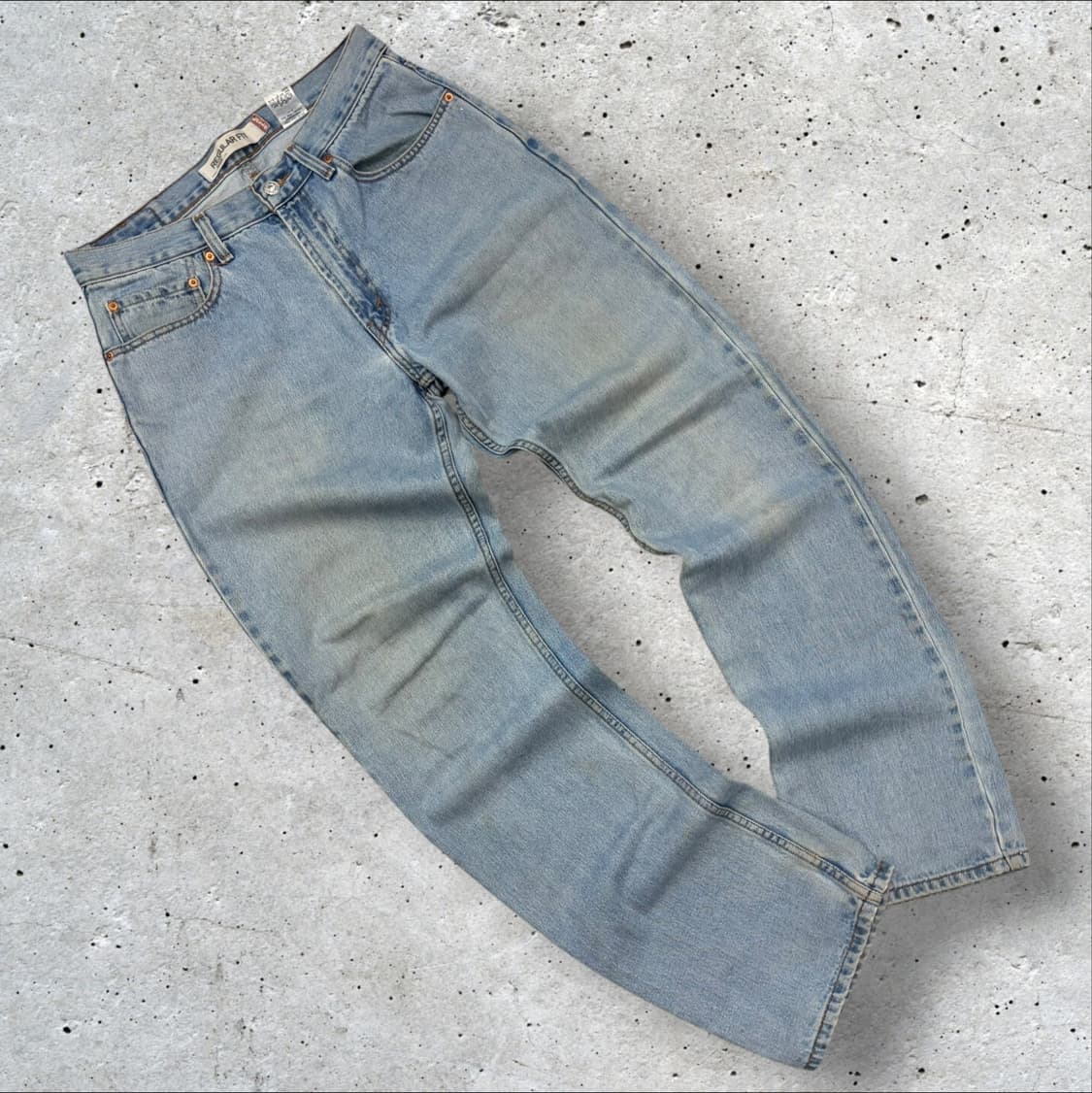 [33x34] 리바이스 505 레귤러 연청 데님 팬츠 D900 상품이미지2