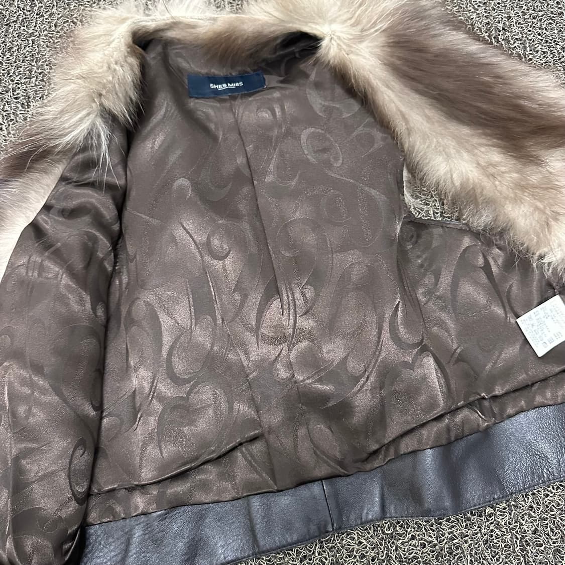 SHES MISS 쉬즈미스 폭스 퍼 양가죽 베스트 조끼 66사이즈 상품이미지4