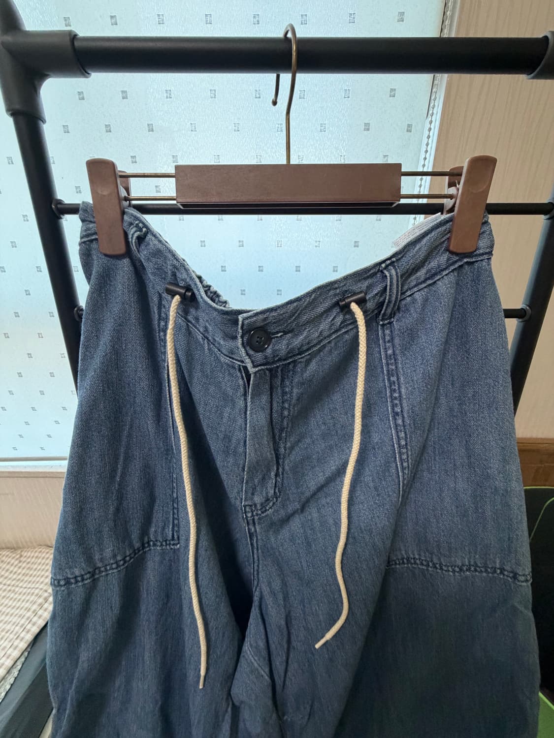 피그먼트 스트랩 데님팬츠(봄여름 원단) 상품이미지2