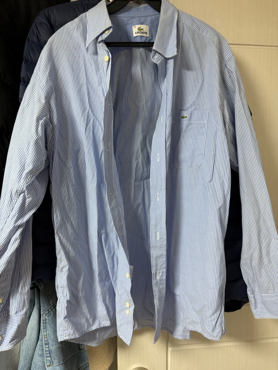 라코스테 스트라이프 셔츠 L 상품이미지1