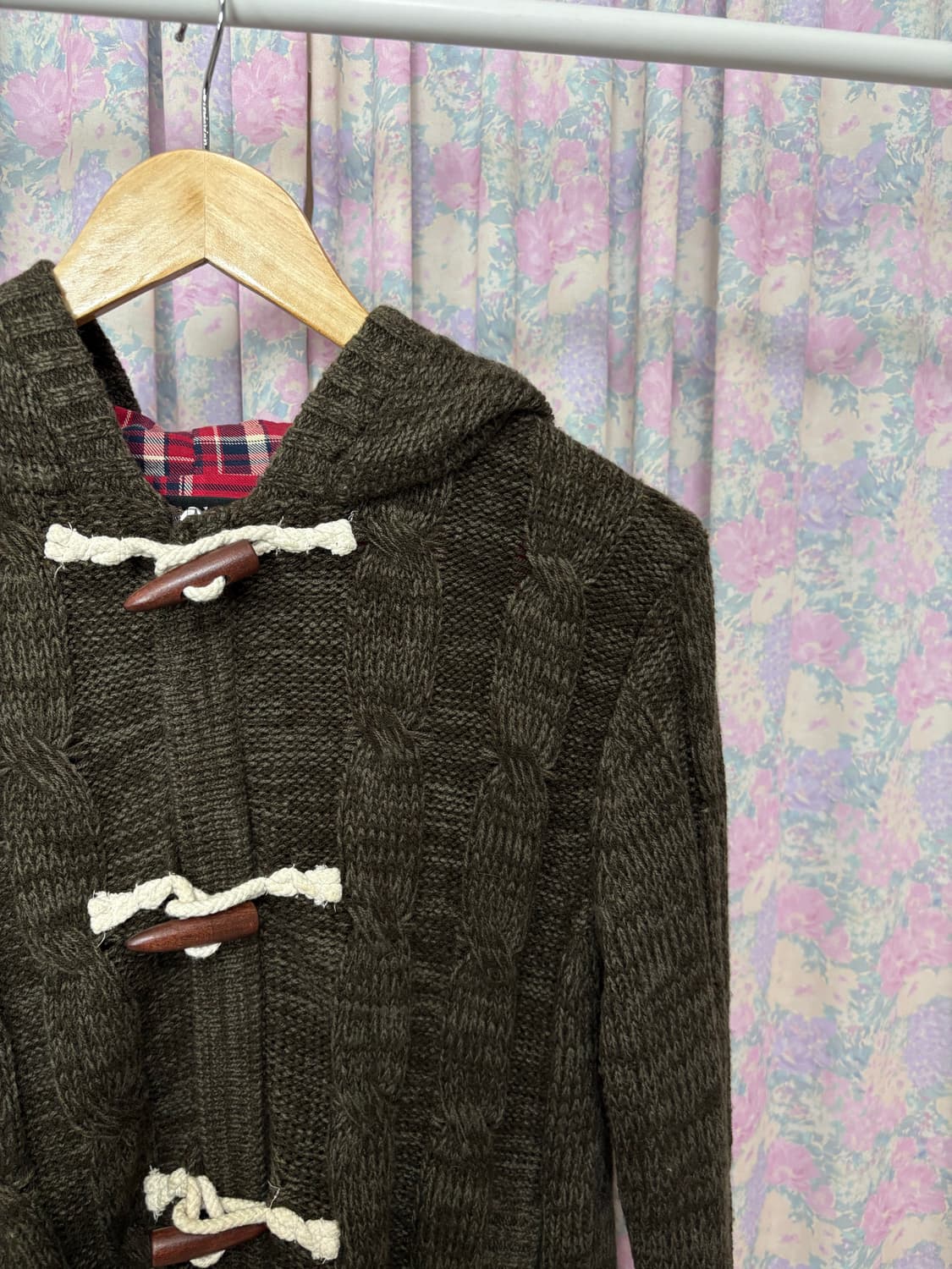 카키 브라운 떡볶이 가디건 상품이미지2