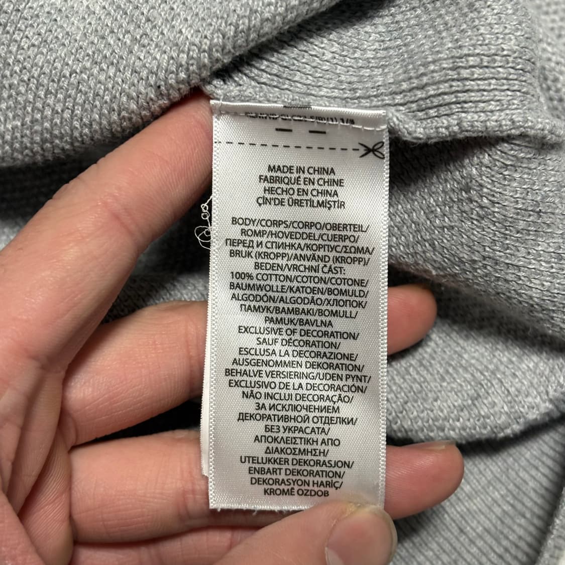 L 폴로랄프로렌 그레이 반집업 코튼 니트 상품이미지5