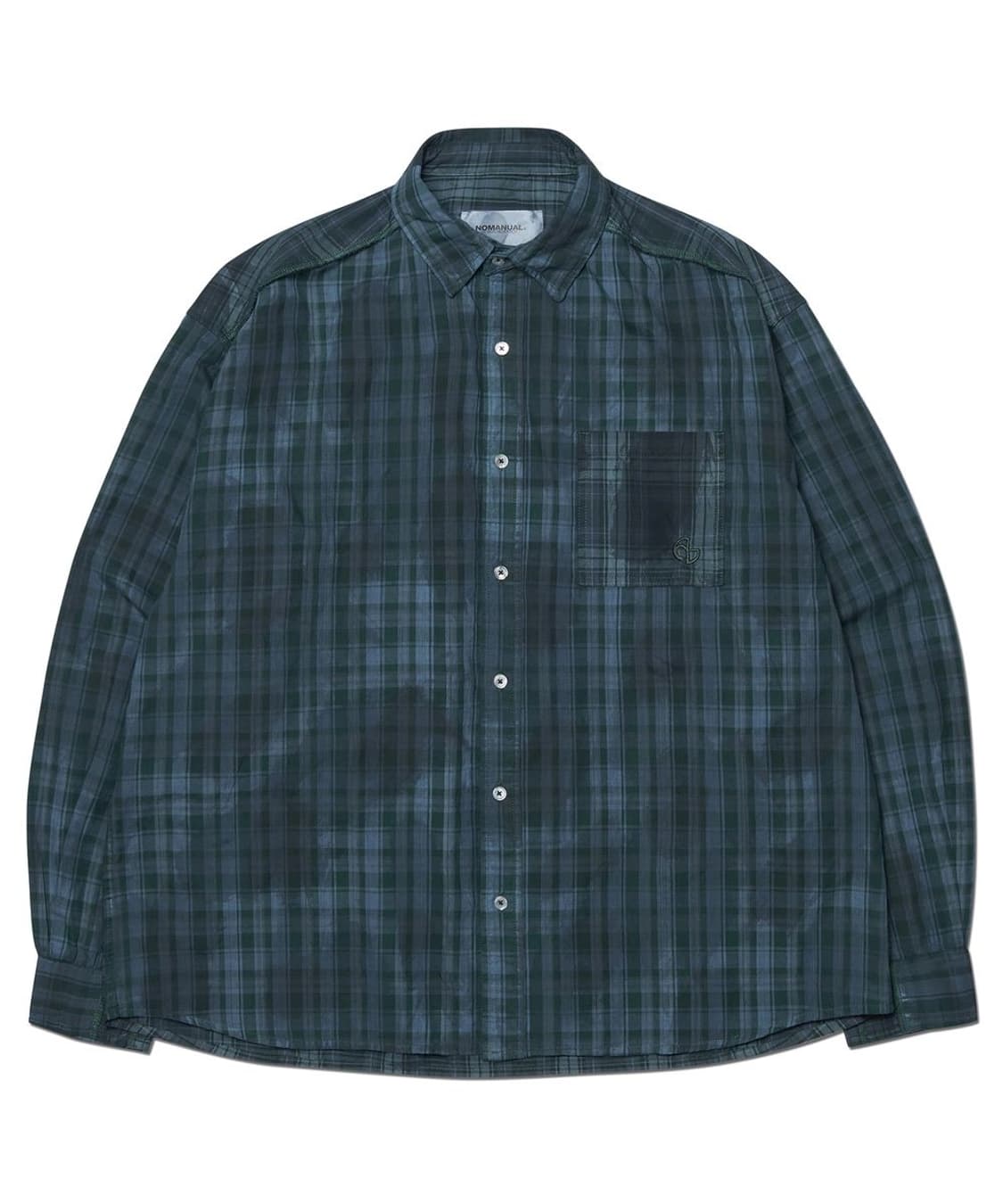 노매뉴얼 H.R CHECK SHIRTS 체크 셔츠 그린 L 상품이미지1