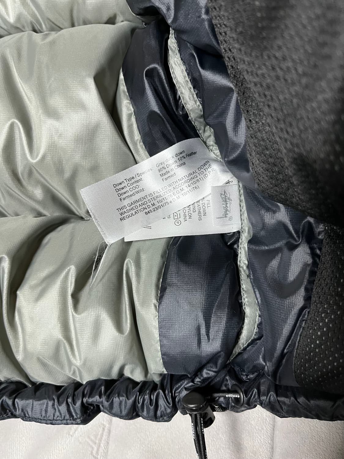 스투시 다운 파카 마이크로 립스탑 팬텀 블랙 L 상품이미지5