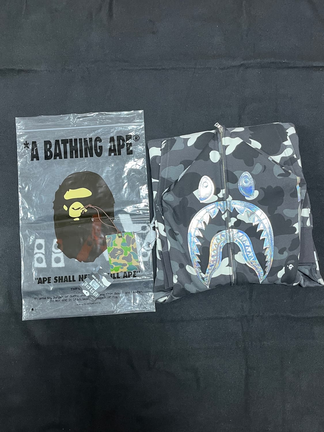 베이프 시티카모 샤크후드 블랙 xxl 상품이미지10