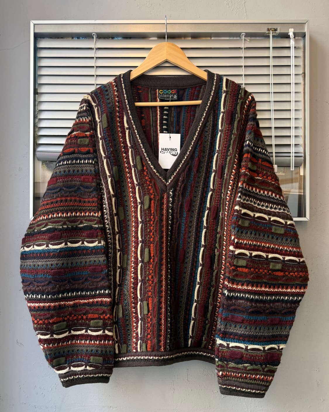 COOGI australia V-neck cable knit 상품이미지1