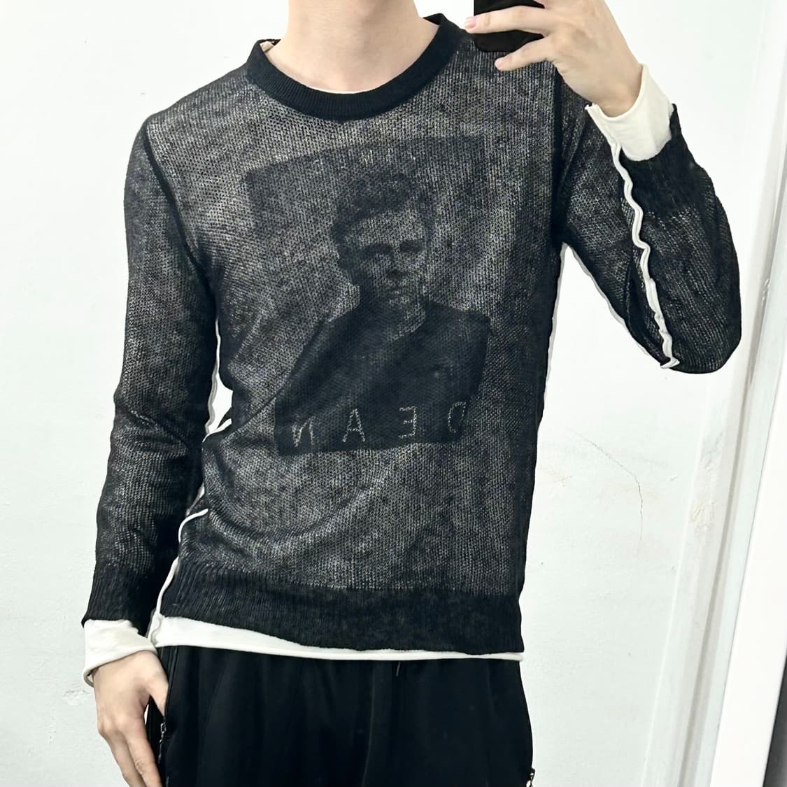 돌체앤가바나 아카이브 제임스딘 레이어드 시스루 실크 롱슬리브 상품이미지2