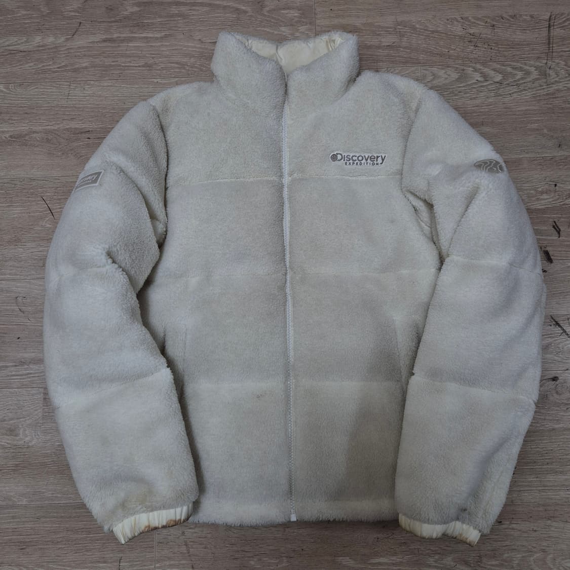 디스커버리 구스다운 리버시블 후리스 숏패딩 S(90) 상품이미지5