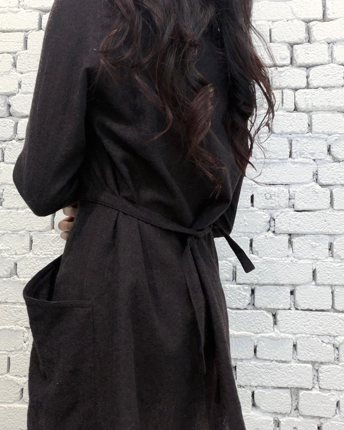 Wool Draped Waist-Strap Cardigan 상품이미지5