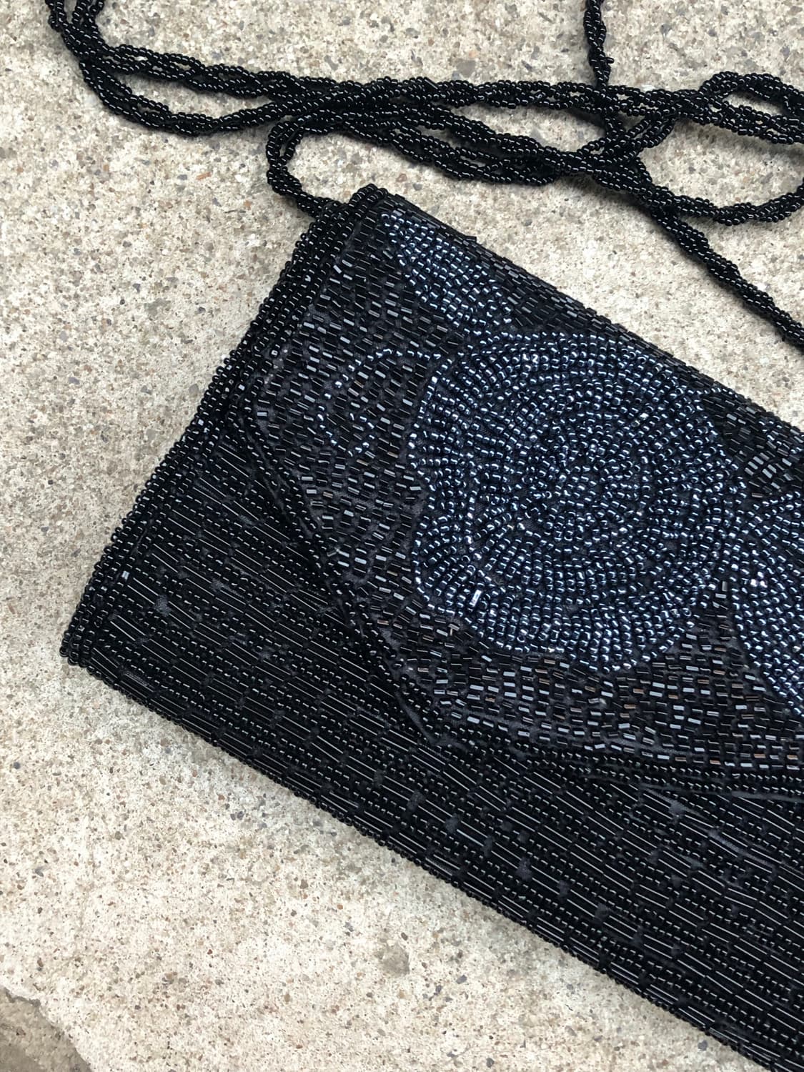black floral beaded shoulder bag  상품이미지2