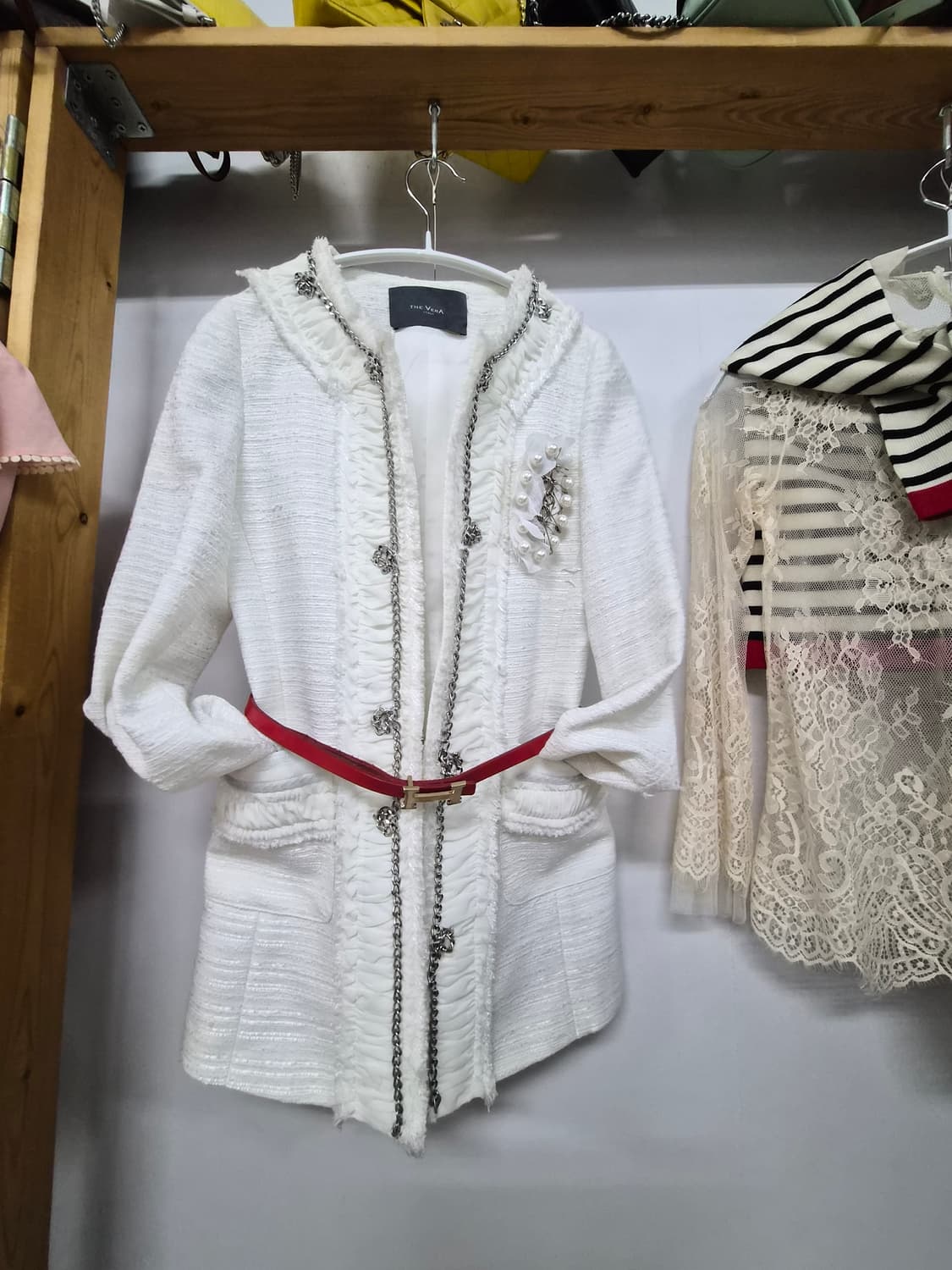 이태리 더베라 체인 트위드 자켓 상품이미지2