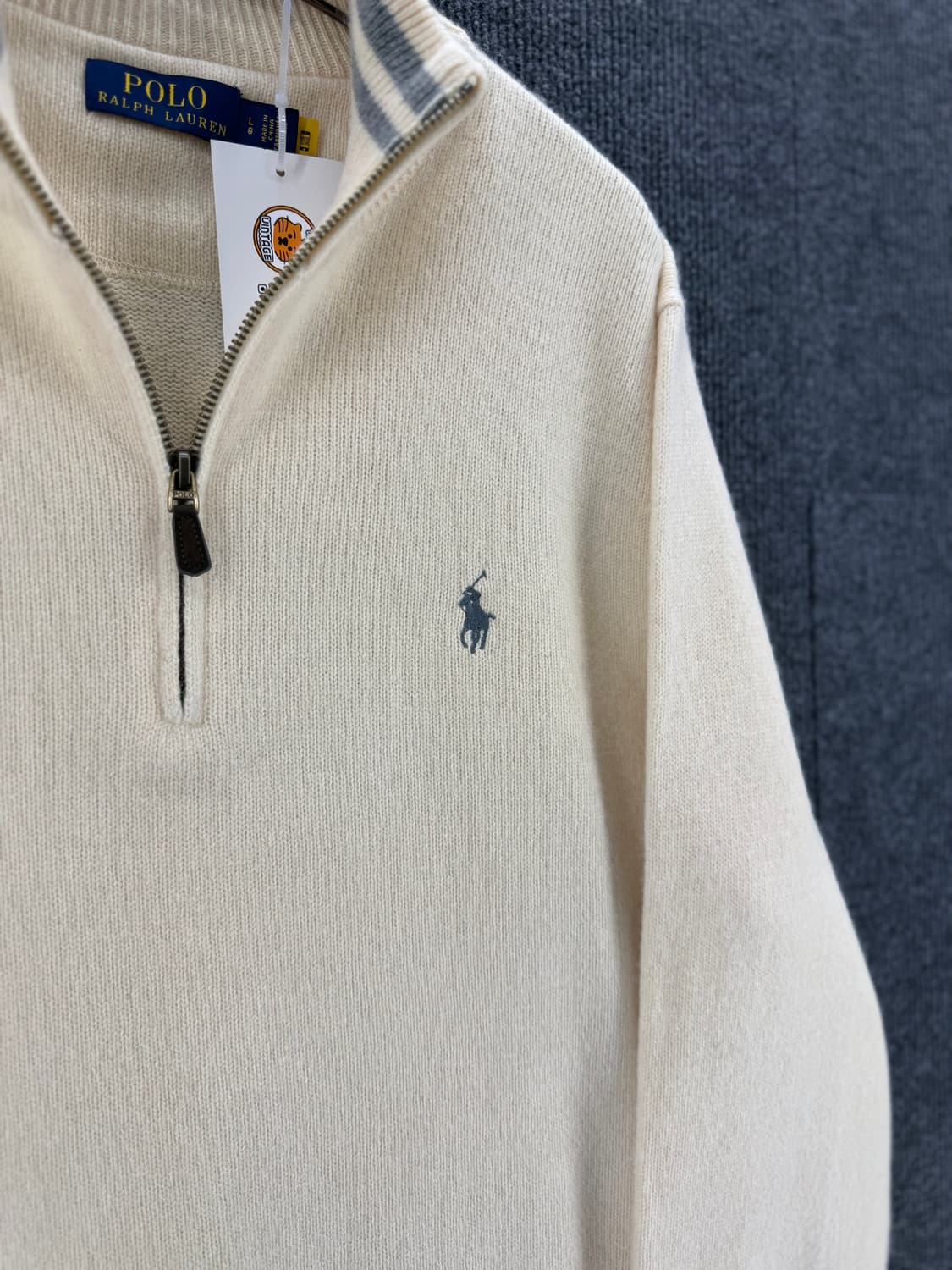 하프집업 로고 울니트 상품이미지5