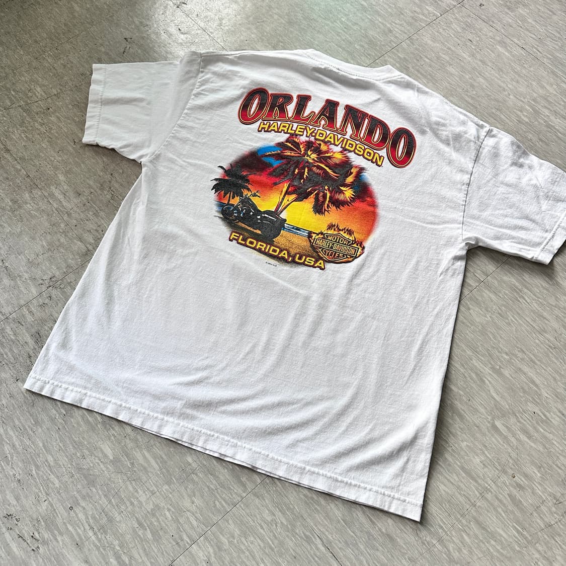 할리데이비슨 ORLANDO 빈티지 반팔티 XL 상품이미지7