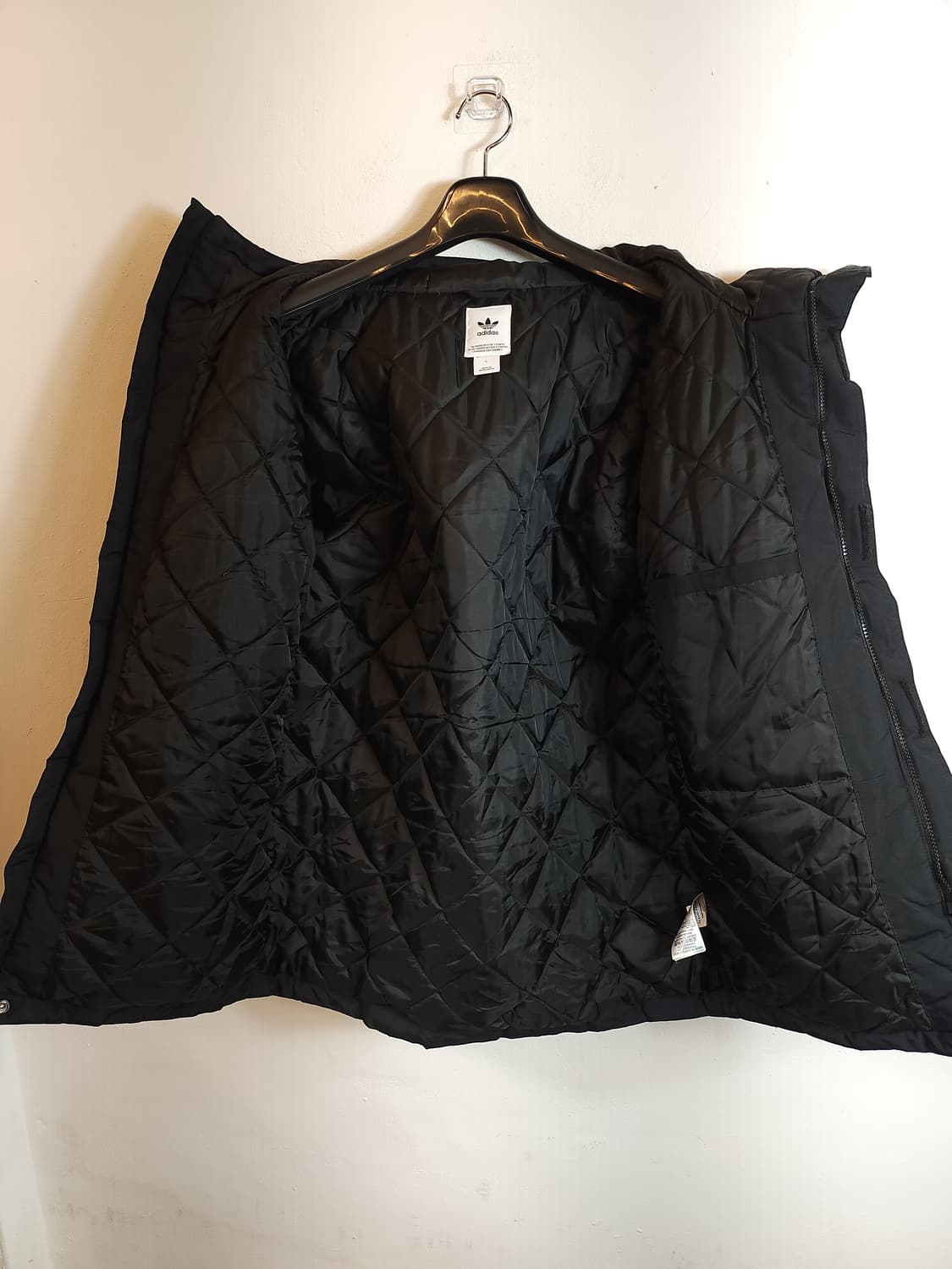 아디다스 블랙 바람막이 후드패딩 100 L 새제품급 상품이미지5