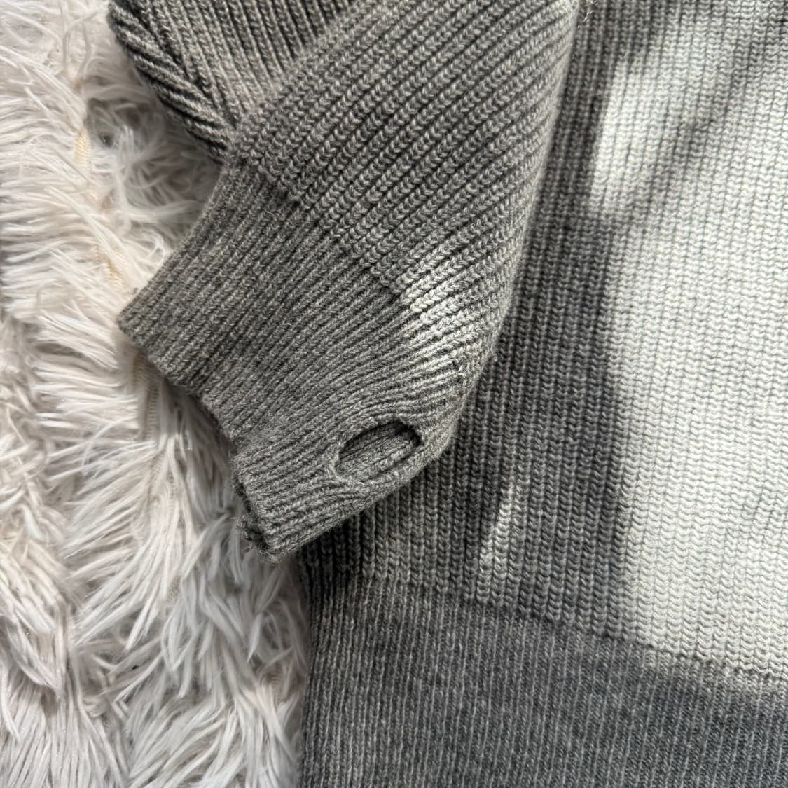 NOONDAWN 일본빈티지 보세 니트 후드집업 xxl 110 보세후드집업 상품이미지4