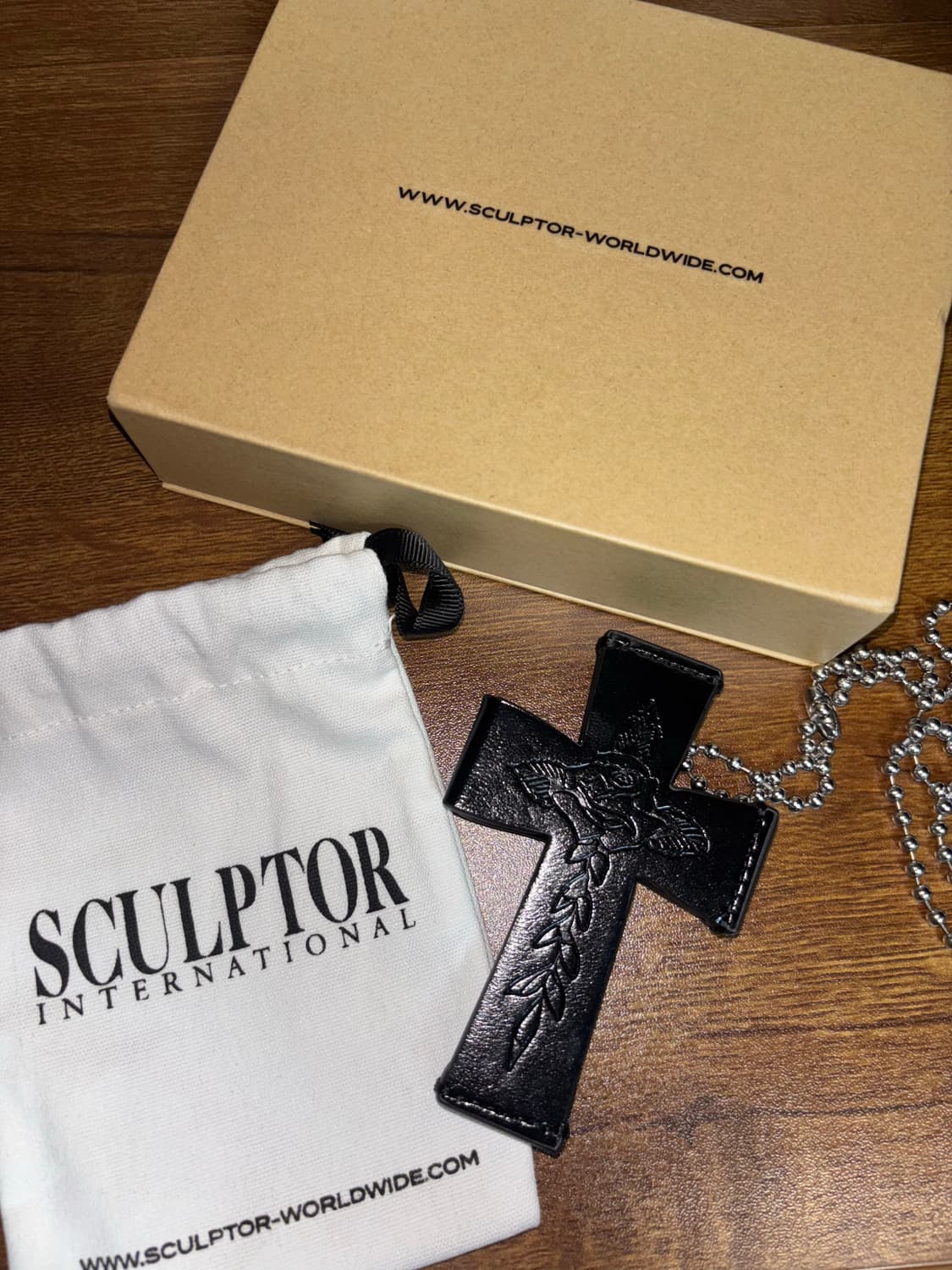 스컬프터 십자가 목걸이 크로스 월렛 카드지갑 블랙 색상 상품이미지1