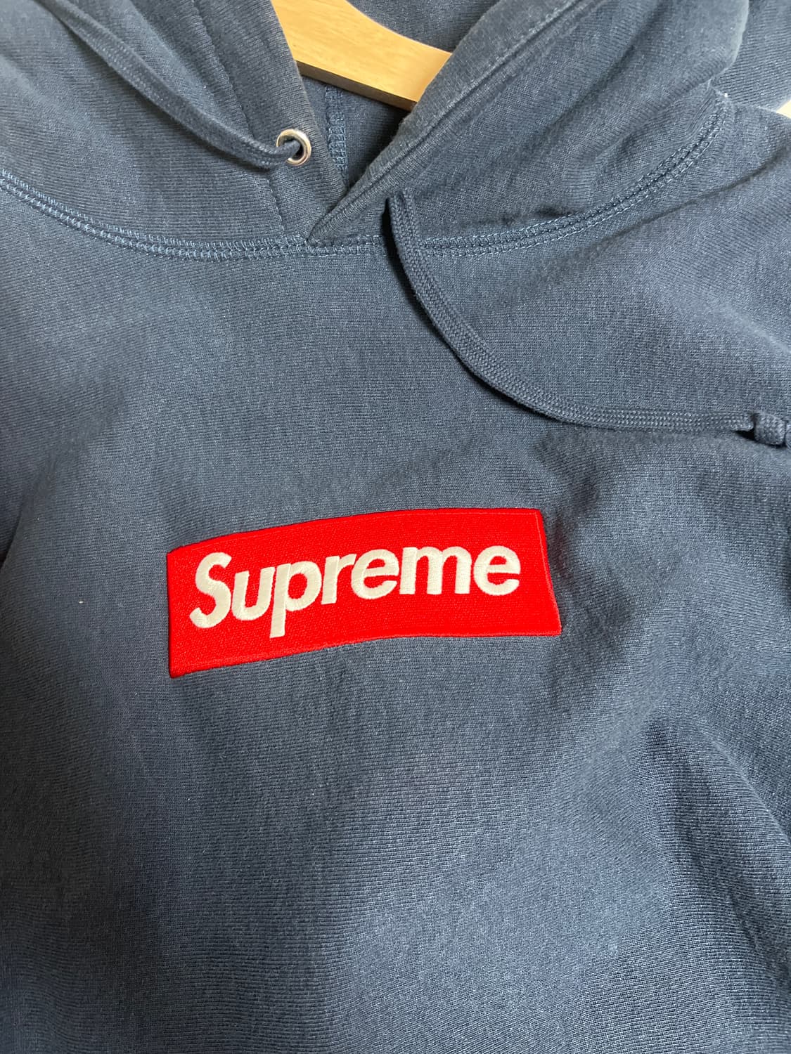 슈프림 박스로고 후드티 네이비 (m) 상품이미지2