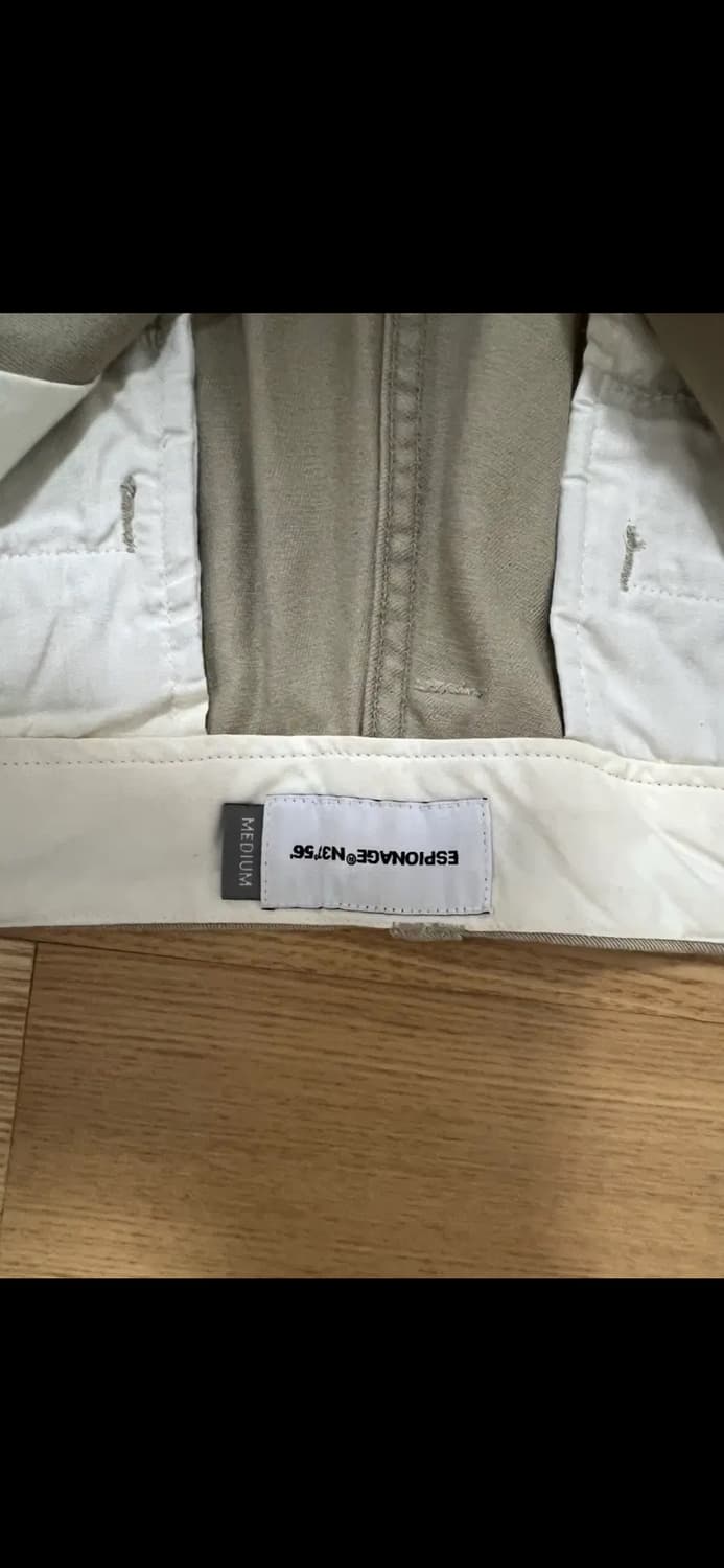 에스피오나지 Wide Officer Pants Beige M 상품이미지5