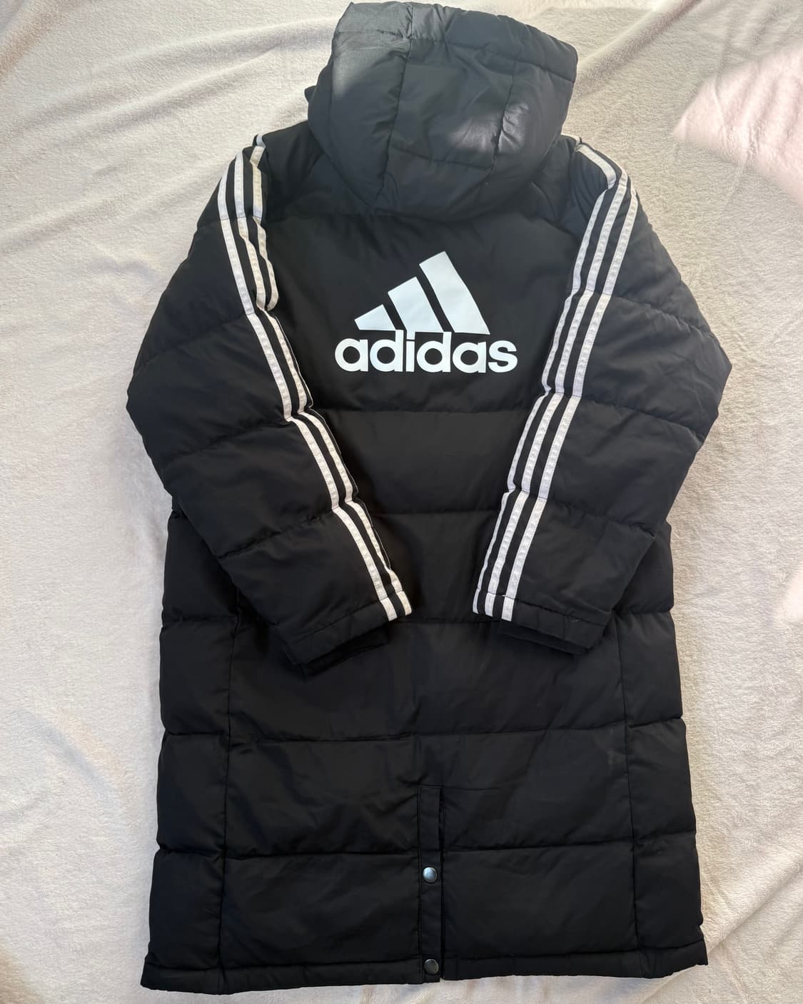 아디다스 삼선 검흰 롱패딩 상품이미지2