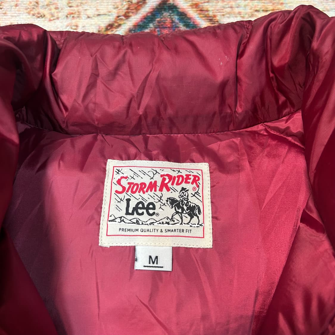 [M] 리 라이더스 버건디 크롭 패딩 상품이미지3