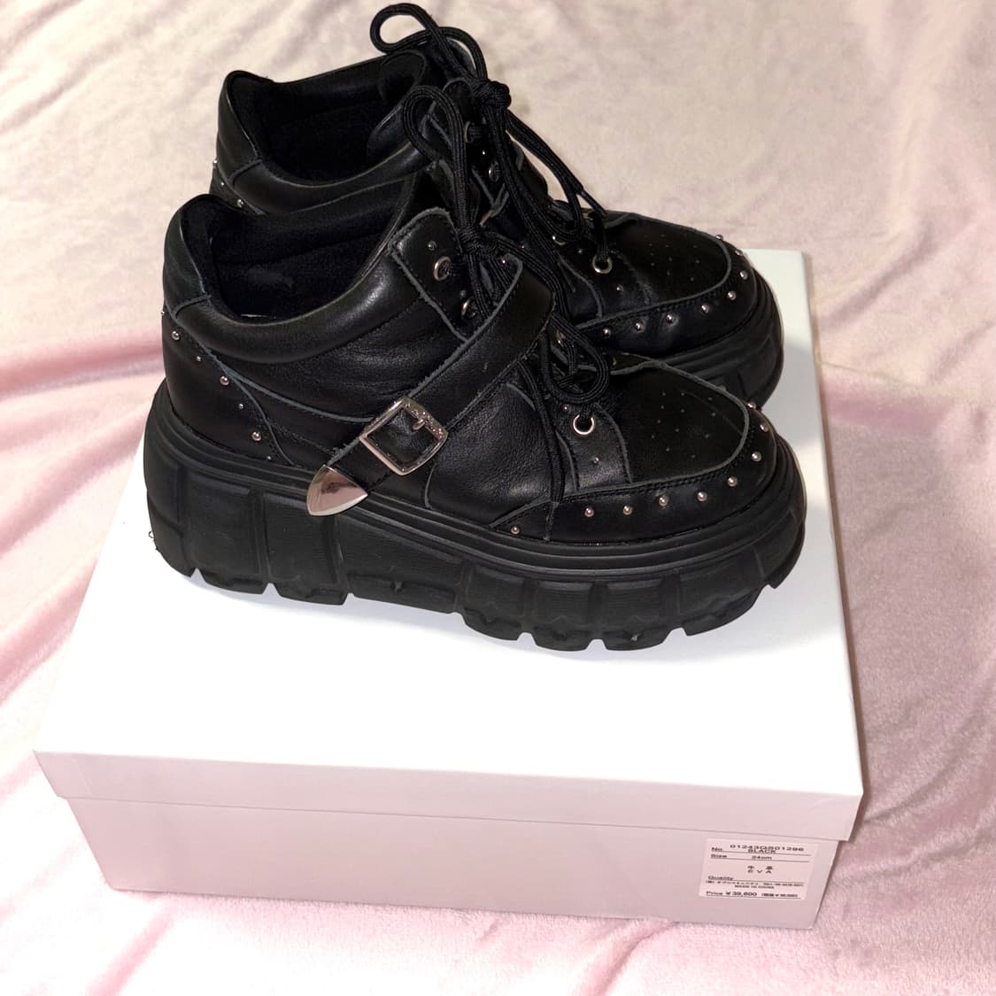 히스테릭 글래머 벨크로 플랫폼 스니커즈 블랙 상품이미지5