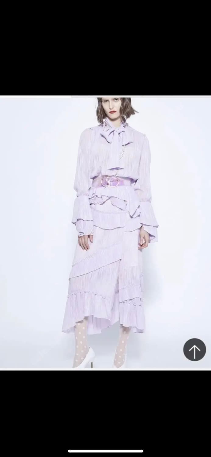 [새상품] 더틴트 milky blouse 연보라 블라우스 상품이미지3