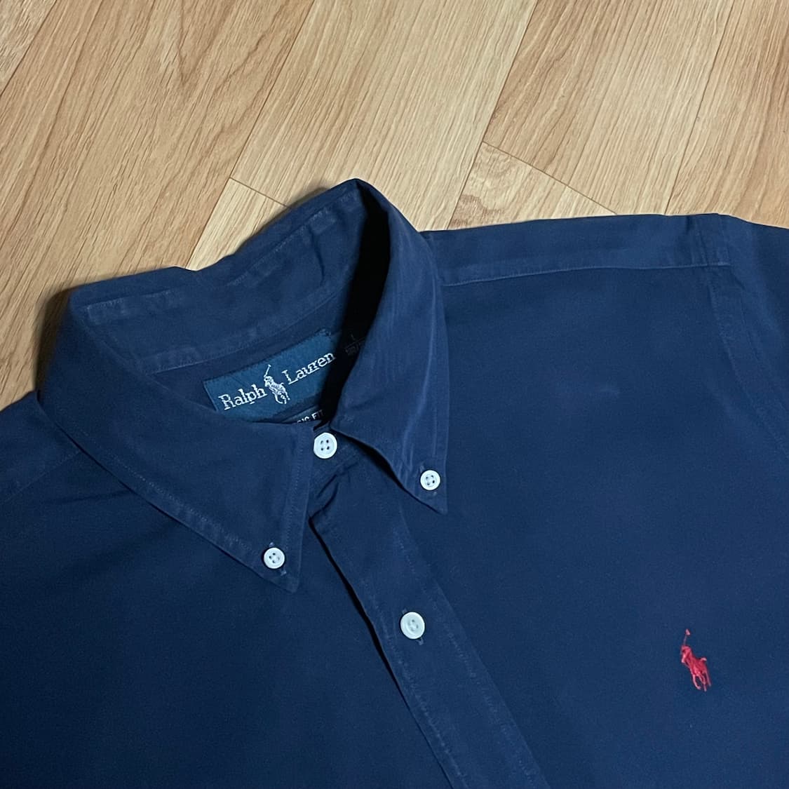 [110] 폴로 랄프로렌 네이비 포플린 반팔셔츠 상품이미지4