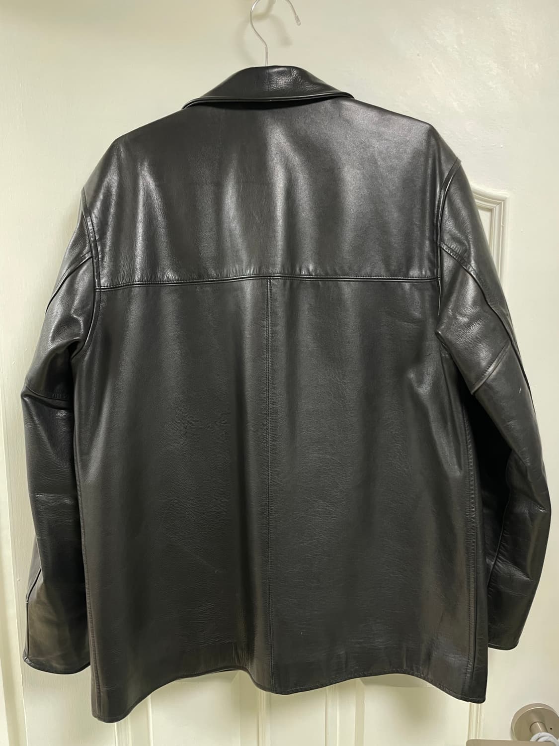 90s 폴로 랄프로렌 레더 카코트 블랙 (M) 상품이미지4