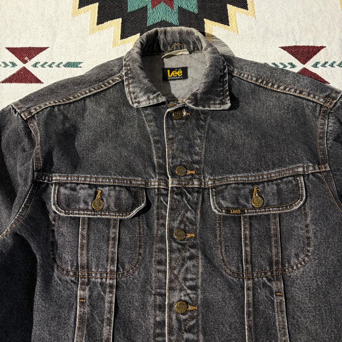 Vtg Lee Black Denim Jacket   상품이미지2