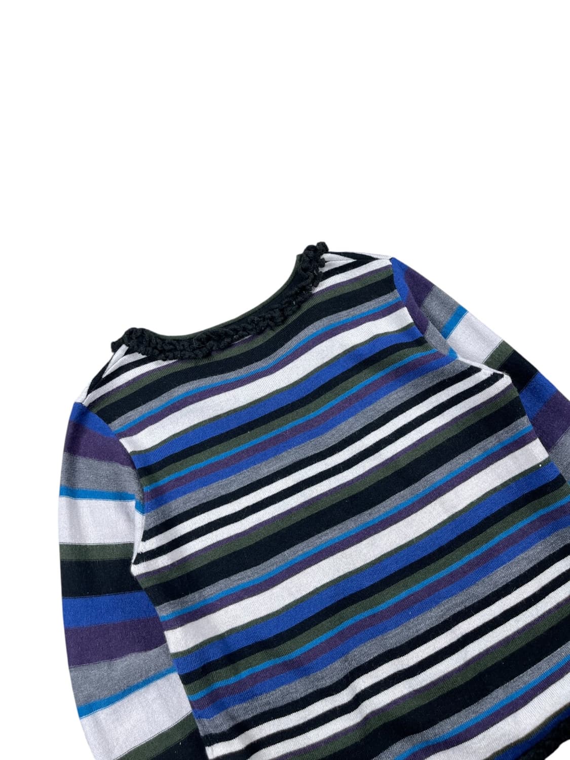 Vintage 셔링 디테일 스트라이프 가디건 상품이미지7