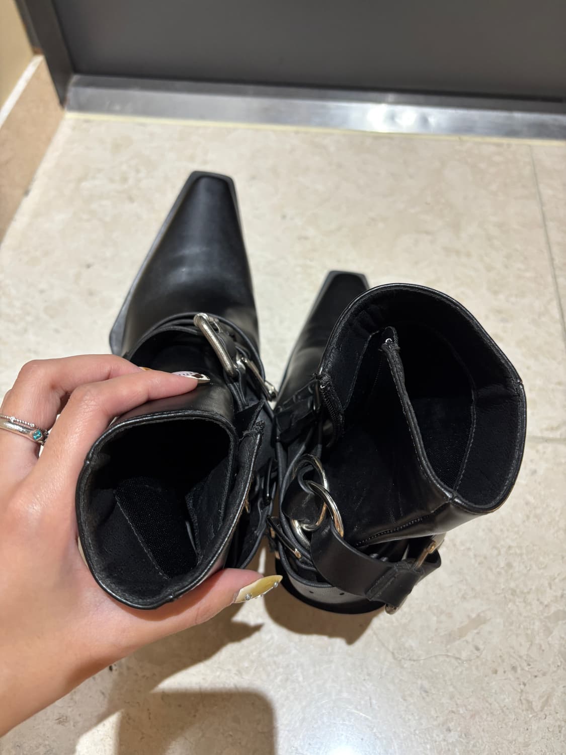 블랙 버클 앵클 부츠 39사이즈 상품이미지6