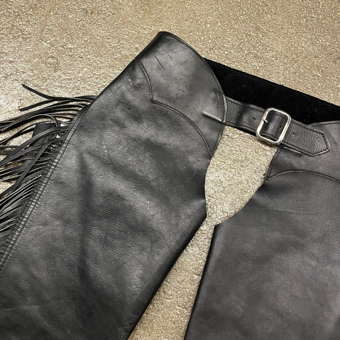 80-90s 빈티지 프린지 가죽 챕스 (~30“) 상품이미지4