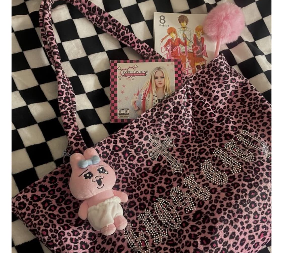 고스트시티 핑크 레오파드 숄더백 상품이미지3