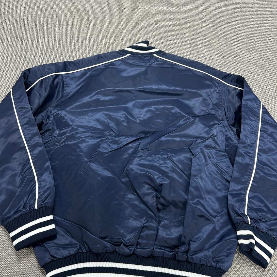 나이키 올드스쿨 네이비 파이핑 베이스볼 자켓(S) 상품이미지3