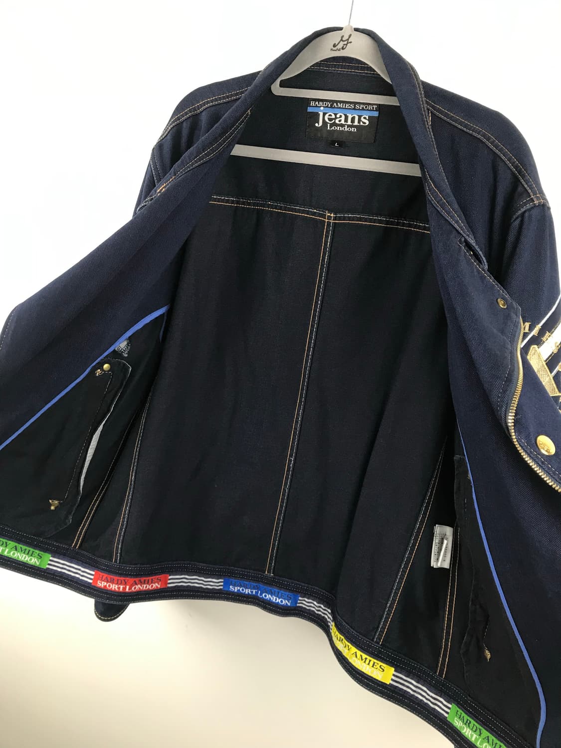 Jeans London 데님 라이더 자켓 올드스쿨 y2k 청남방 빈티지 상품이미지8