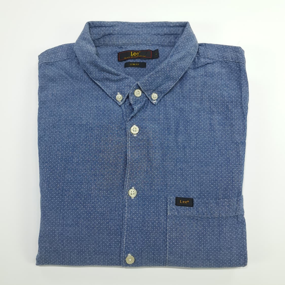 CN680 L LEE 리 블루 도트 슬림핏 긴팔 셔츠 남방 상품이미지8