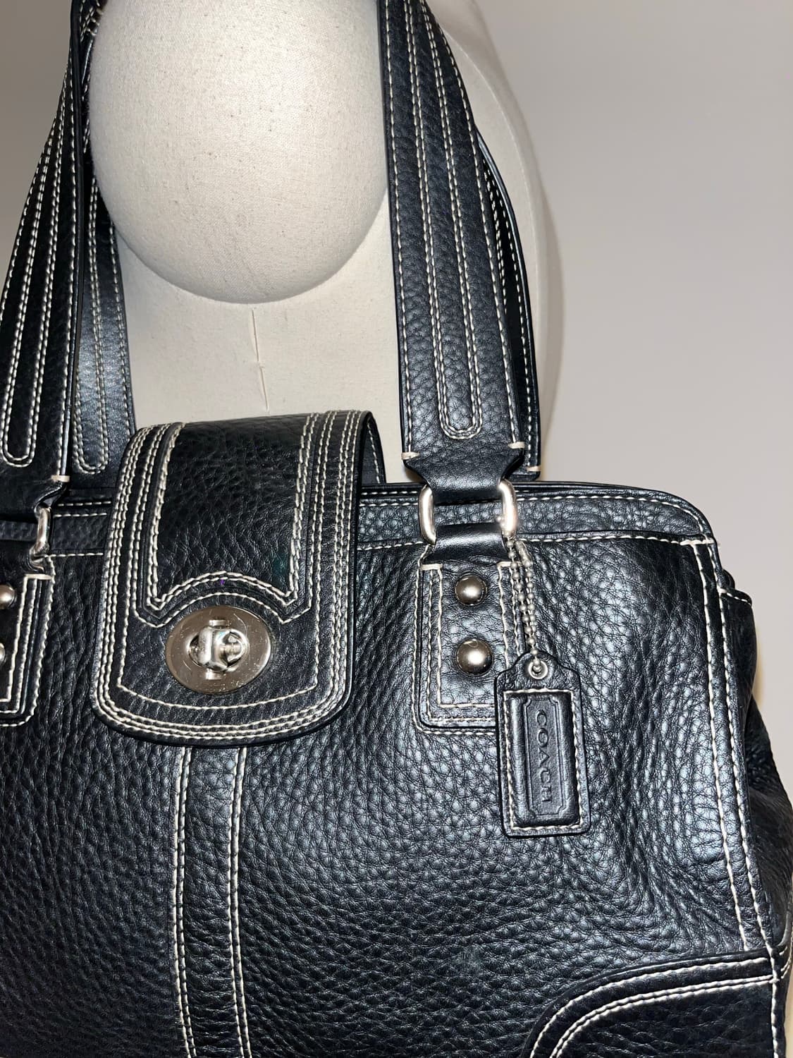  📦Coach Black leather shoulder bag 상품이미지4