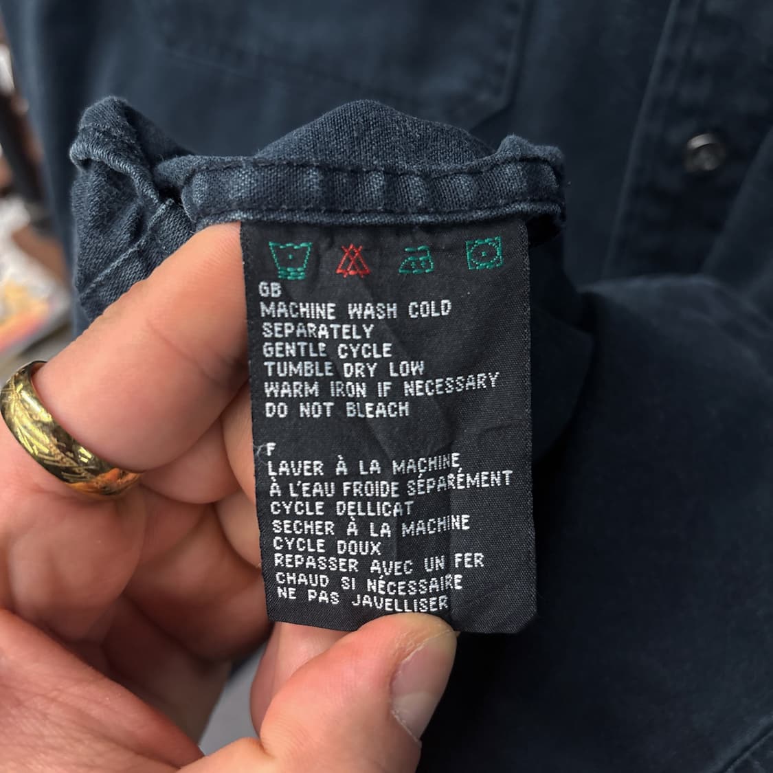 00s 할리데이비슨 바앤쉴드 리벳포켓 빈티지 페이딩 워크셔츠 N1190 상품이미지9