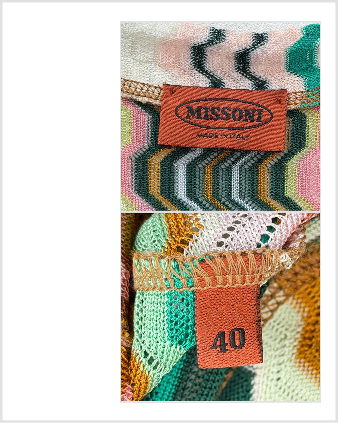 미쏘니 멀티컬러 니트 탑 상품이미지4