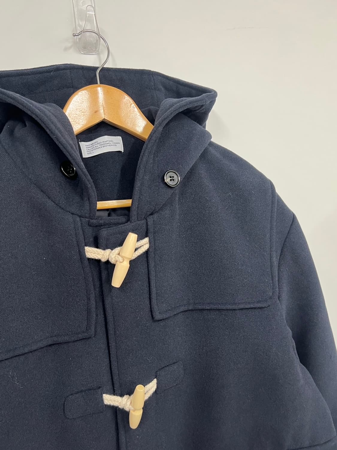 파르티멘토 후드 네이비 숏 떡볶이 코트 상품이미지2