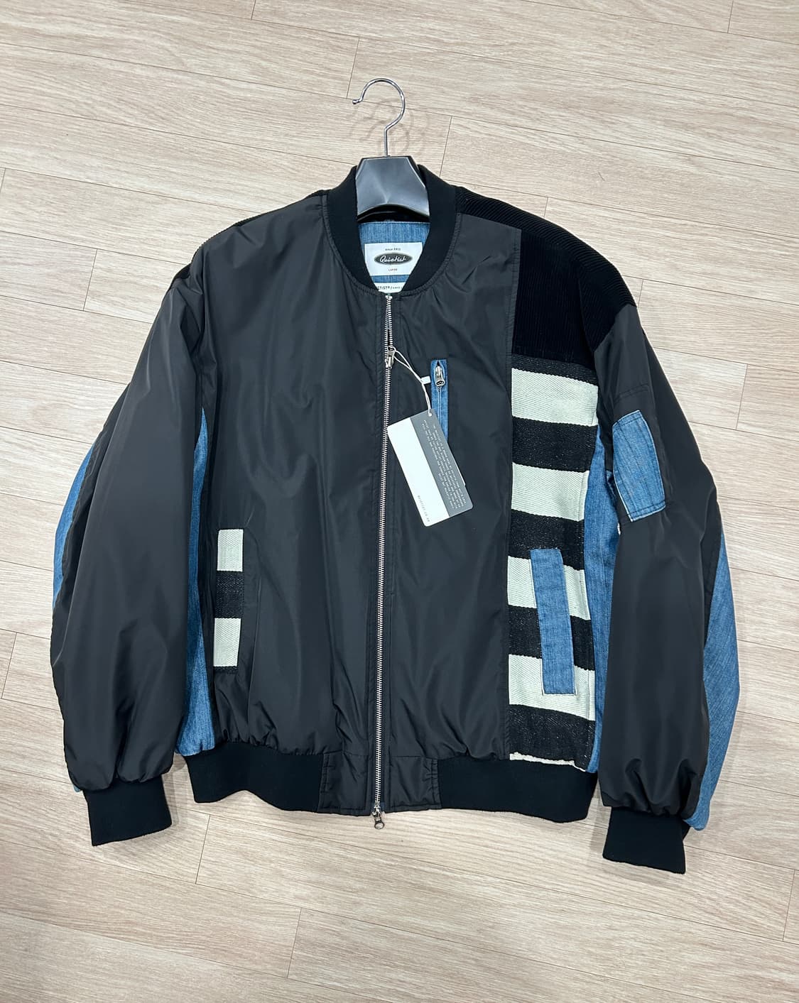 콰이어티스트 믹스 MA-1 자켓 블랙 L 상품이미지4