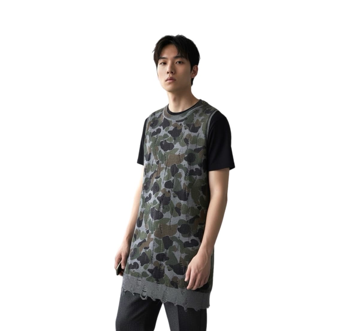 준야와타나베 x 꼼데 카고 그런지 스웨이어 롱탑 상품이미지1