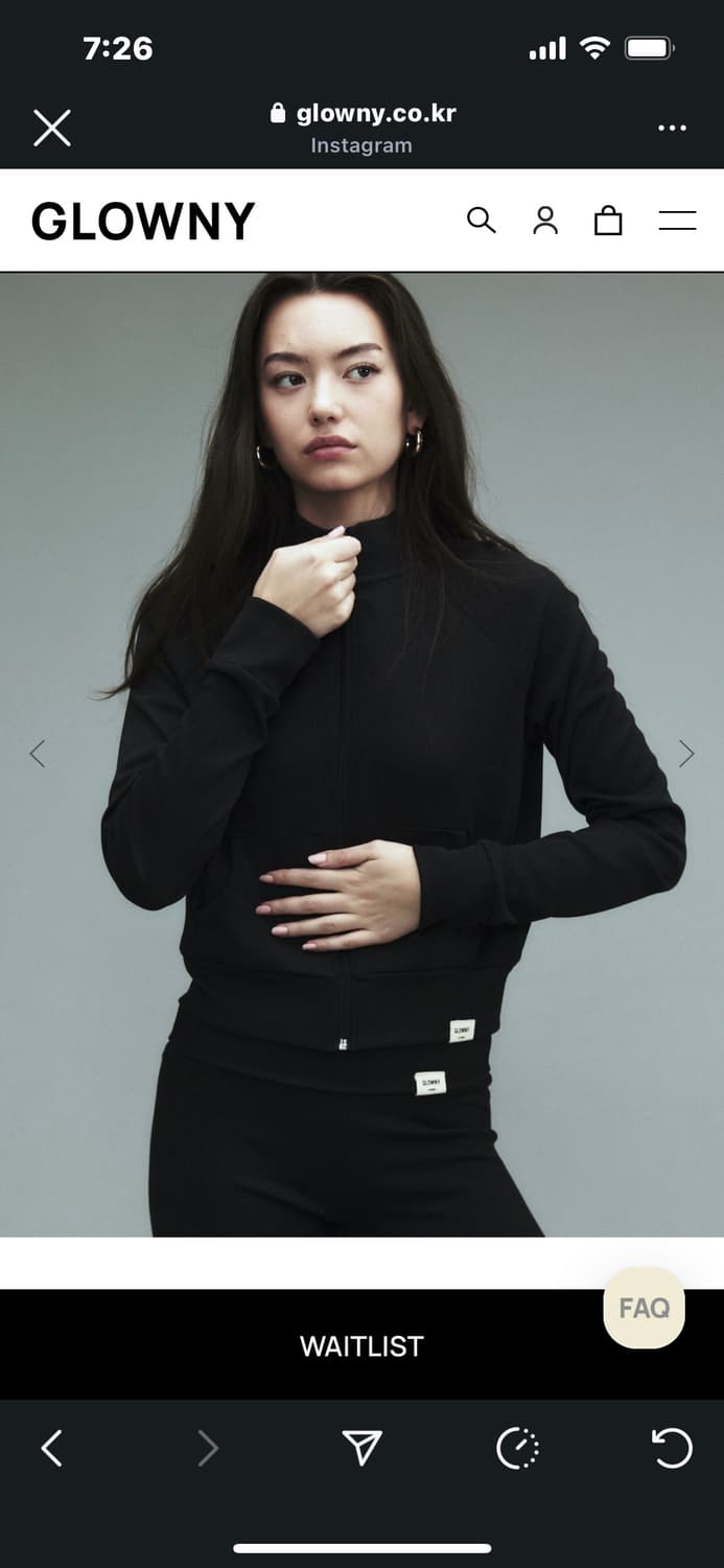 glowny g classic rib track zipup (black) 상품이미지2