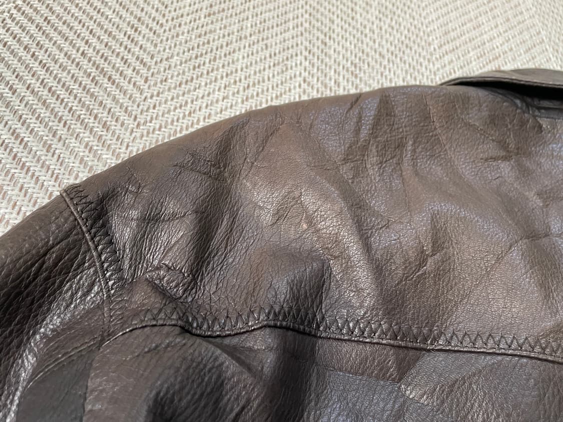 빈티지 그레인 레더 소프트 디어스킨 브라운자켓 J03497 상품이미지8