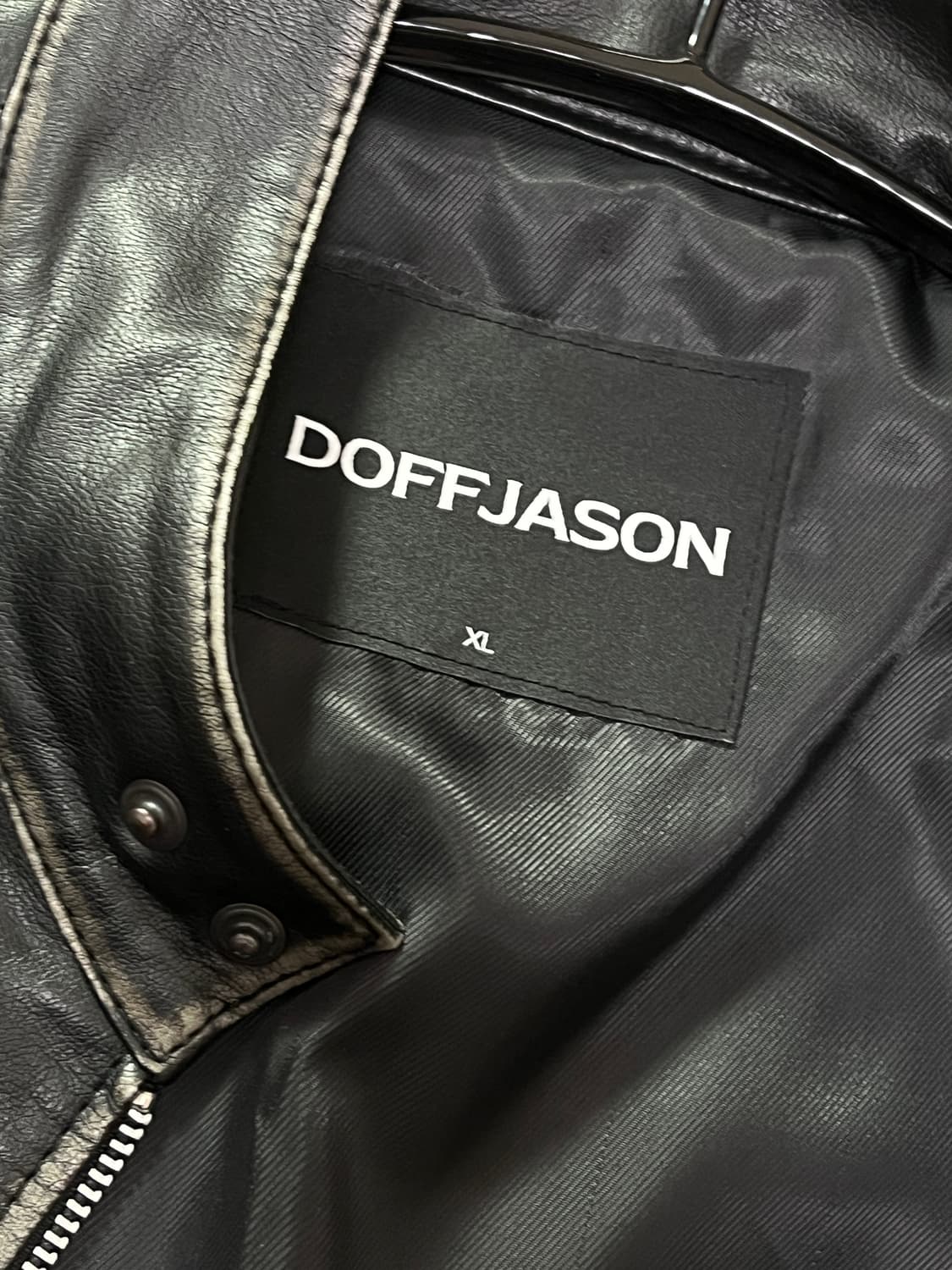 Doffjason washing leather biker jacket 상품이미지2