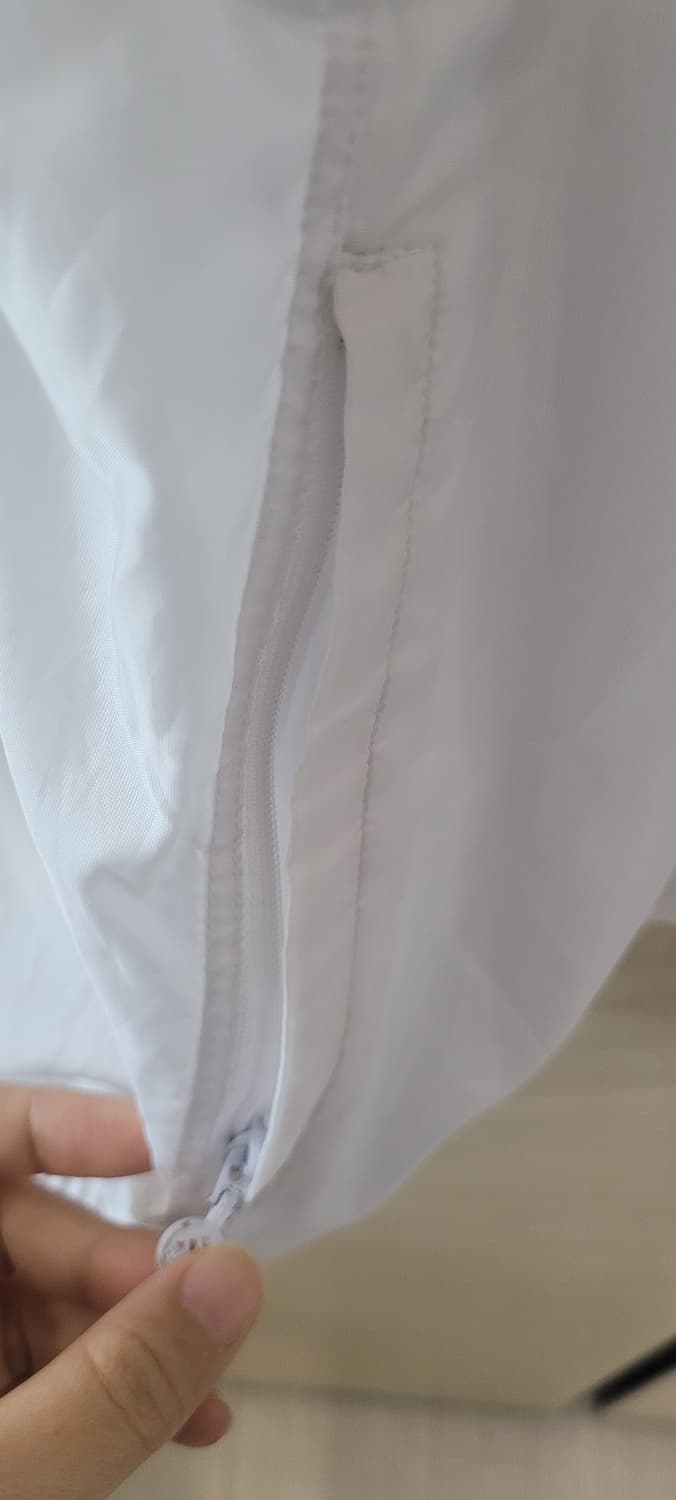 👔남성95사이즈👔아디다스 3선 흰색 바람막이 상품이미지5