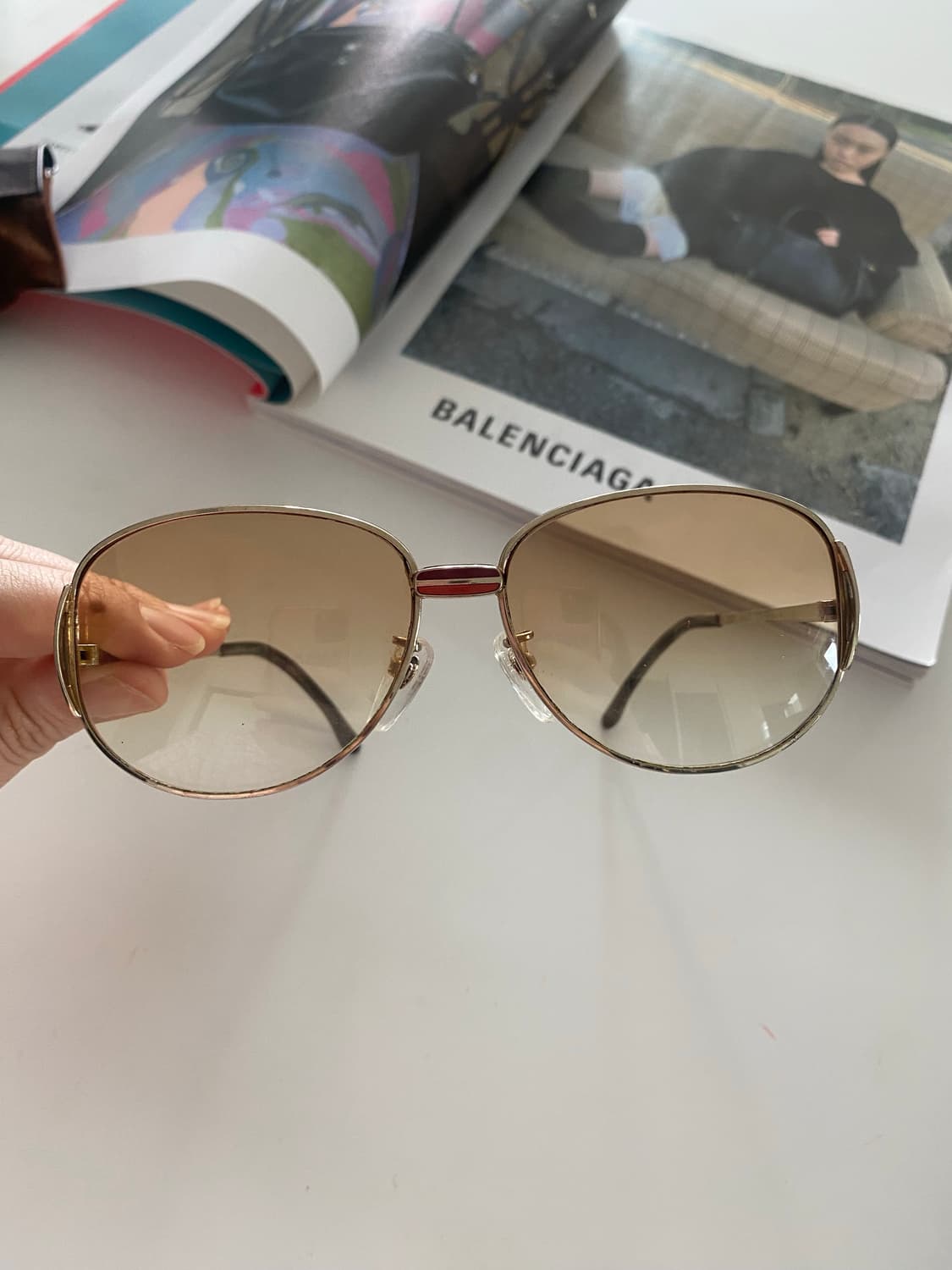 레어템 명품 빈티지 안경 선글라스 입생로랑 ysl 프레임 틴트 안경 상품이미지2