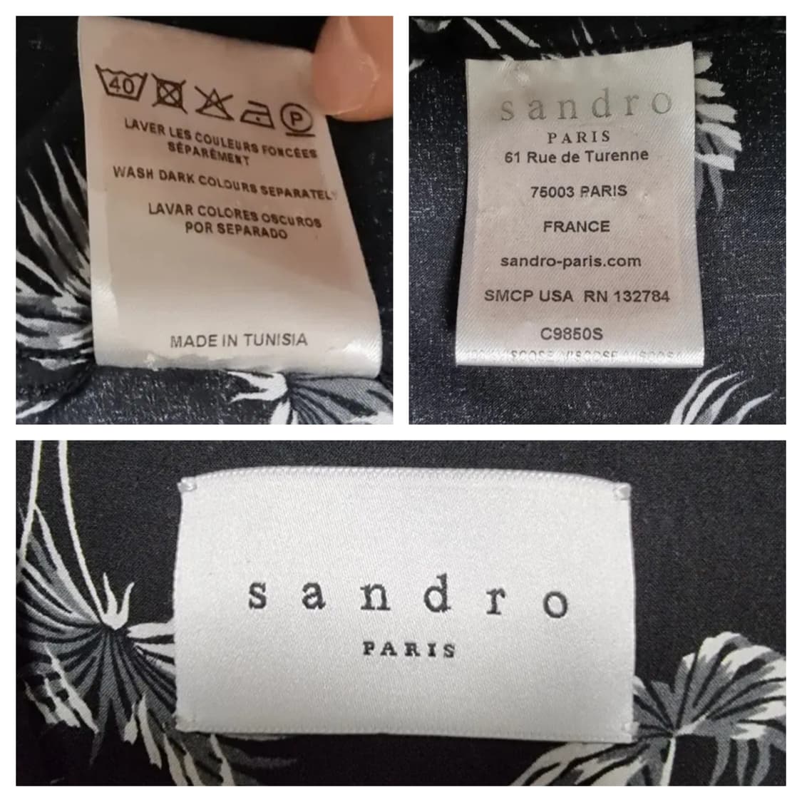 (M) 산드로 하와이안셔츠 sandro 산드로옴므 산드로반팔 상품이미지5